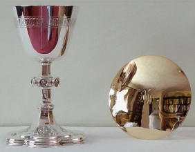 Solid sterling silver Chalice and Paten